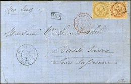 Losange / CG N° 3 + 5 Càd REUNION / SALAZIE Sur Lettre Pour Basse Indre. 1869. - TB / SUP. - R. - Poste Maritime