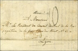 Lettre Avec Texte Daté '' Mardin Le 6 Décembre 1853 '' Pour Lyon, Au Recto Cursive Alexandrette, Taxe Tampon 10 Et Griff - Maritime Post