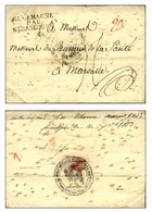 Lettre Avec Texte Daté '' Tripoli De Syrie Le 5 Novembre 1813 '' Pour Marseille, Au Verso Cachet Aigle COMMISSAIRE Gal D - Maritime Post