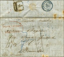 Lettre Avec Texte Daté '' Makassar Le 18 Janvier 1853 '' Pour Bruxelles, Au Recto MP Rouge POSTKANTOOR / TE / MAKASSAR,  - Maritieme Post