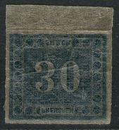 30 Sgr. Dunkelgrünblau - Preussen Nr. 21 - Oberrand - Postfrisch - Kabinett - Nuovi