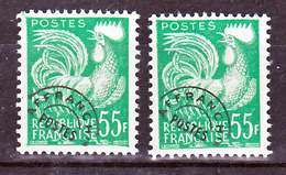 France Préoblitéré 118 Coq Variété Petit T Et Normal  Neuf ** TB MNH - Unused Stamps