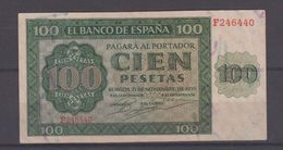 EDIFIL 421a.  100 PTAS 21 DE NOVIEMBRE DE 1936. SERIE F.  CONSERVACIÓN - 100 Peseten