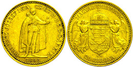 1438 20 Kronen, Gold, 1892, Franz Joseph I., Ss.  Ss - Hongrie