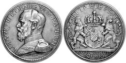 1892 Bayern, Steckmedaille (33,07 G, Durchmesser Ca. 53 Mm) Von R. Klein, Ludwig III., Mit 28 Farbigen Darstellungen Als - Autres & Non Classés