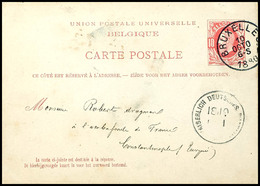 3453 KAISERLICH DEUTSCHES POSTAMT NO 1 18 10 (1880), Vorderseitig Als Ankunftsstempel Auf Aus Brüssel/Belgien Kommender  - Turquie (bureaux)
