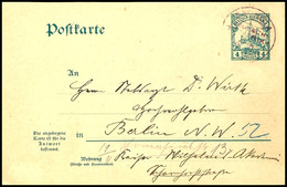 3546 SSONGEA DEUTSCH-OSTAFRIKA 4/10 12 In Violett Auf Ganzsachenkarte 4 H. Kaiseryacht (Antwortteil) Nach Berlin, Katalo - Afrique Orientale