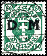 4004 80 Pfg Freimarke Mit Aufdruck "D M", Zeitgerecht Entwertet "Danzig-Langfuhr D 4.11.22", Fotobefund Soecknick BPP (2 - Autres & Non Classés