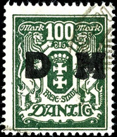 4023 100 Mark Dienstmarke 1923, Zeitgerecht Entwertet "Stutthof (Danziger Niederung)", Fotoattest Soecknick BPP (2017):  - Autres & Non Classés