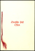 4551 Geschenkheft Der Deutsche Post Osten, Ausgabe August 1940, Mi.-Nr. 40/51, Tadellose Erhaltung, Sehr Geringe Auflage - Occupation 1938-45