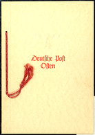 4554 Geschenkheft Der Deutsche Post Osten, Zum Jahrestag 26.10.1940, Mi.-Nr. 56/58, Tadellose Erhaltung, Sehr Geringe Au - Occupation 1938-45
