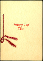 4557 Geschenkheft Der Deutsche Post Osten, Ausgabe Juni 1941, Mi.-Nr. 63/65, Tadellose Erhaltung, Sehr Geringe Auflage,  - Occupation 1938-45