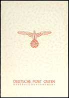 4563 Geschenkheft Der Deutsche Post Osten, Mit Beschriftung, Loser Grauer Einband, Mi.-Nr. 105/09 , Tadellose Erhaltung, - Occupation 1938-45