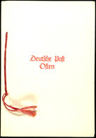 4566 Geschenkheft Der Deutsche Post Osten, Ausgabe 1940, Mi.-Nr. 40/51 Und 59/62, Tadellose Erhaltung, Sehr Geringe Aufl - Occupation 1938-45