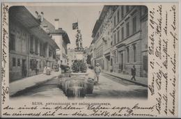 Bern - Amthausgasse Mit Brügglerbrunnen - Animee Fässer - Brügg