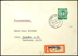 5905 GOTTLEUBA, 84 Pf. Ziffer Als EF A. Portoger. R.-Brief, Tadellos, Gepr. Müller BPP, Katalog: IxII BF - Autres & Non Classés