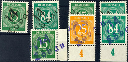 5913 LÖBAU, 15, 25 Und 84 Pf. Ziffer Je Tadellos Postfrisch, ARGE: 58a, 58b, 58c, Alle 7 Zifferwerte Kpl., Gepr. Müller/ - Autres & Non Classés