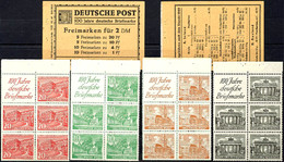 6295 1 Bis 20 Pf., Berliner Bauten 1949, 4 Heftchenblätter Postfrisch (aufgelöstes Heftchen Ohne Klammer Und 2 Zwischenb - Autres & Non Classés