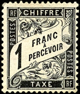 6993 1881/84, 1 Fr. Schwarz, Ungebraucht Mit Neugummi, Mi. 700,- Für *, Katalog: 21 (*) - Autres & Non Classés