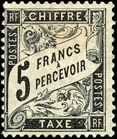 6995 5 Fr. Schwarz, Ungebraucht, Leicht Falzhell, Sign. Calves, Mi. 3.200.-, Katalog: 23 * - Autres & Non Classés