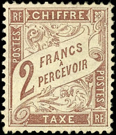 6998 2 Fr. Rotbraun, Ungebraucht Mit Neugummi, Mi. 200,- Für *, Katalog: 25 (*) - Autres & Non Classés