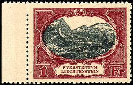 7064 1921, 1 Fr. Landschaften (Höchstwert Des Satzes) Tadellos Postfrisch, Mi. 200.-, Katalog: 60 ** - Liechtenstein