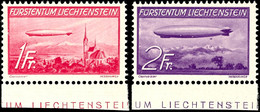 7074 1936, "Zeppeline" Kpl. Tadellos Postfrisch Je Mit Unterrand, Mi. 260.-, Katalog: 149/50 ** - Liechtenstein