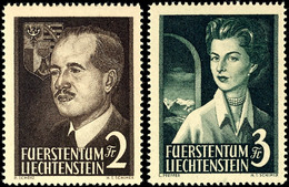 7080 1955, Freimarken "Fürstenpaar" Kpl. Tadellos Postfrisch, Mi. 260.-, Katalog: 332/33 ** - Liechtenstein