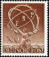 7259 20 Pf. ERP Probedruck Gezähnt In Schwärzlichgelbbraun, Tadellos Postfrisch, Tiefst Gepr. Schlegel BPP, Mi. 1.000.-, - Autres & Non Classés