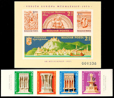 7263 Blockausgabe "Denkmalschutzjahr" Und Viererstreifen, Je Ungezähnt, Postfrisch, Kabinett, Mi. 350.-, Katalog: 3060/6 - Hongrie