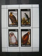 Owls Eulen Les Hiboux Eagles Adler Aigles # Scotland - Staffa 1982 # MNH S/s # Vogel Oiseaux - Eulenvögel