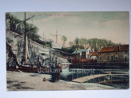 UK SCOZIA SCOTLAND DYSART Dock And Sailors Walk Ship Old Postcard - Fife