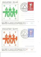 OIT ( Timbres Privés 133/134 De Belgique Sur 2 Cartes Commémoratives De 1959 à Voir) - OIT