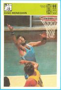 DINO MENEGHIN Varese Milano Trieste  Yugoslavia Old Card Svijet Sporta LARGE SIZE * Basketball Basket-ball Pallacanestro - Andere & Zonder Classificatie