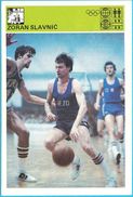 ZORAN SLAVNIC KK Crvena Zvezda - Yugoslavia Vintage Card Svijet Sporta LARGE SIZE Basketball Basket-ball Pallacanestro - Andere & Zonder Classificatie