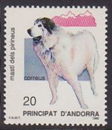 Andorra 1988 Dog Chien MNH 1V - Gebruikt