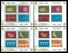 Yugoslavia 2005: 50th Anniversary Of The First EUROPA Stamps;  4 Souvenir Sheets ** MNH - Nuovi
