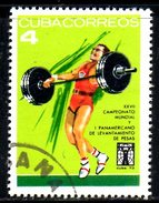 CUBA. N°1704 De 1973 Oblitéré. Haltérophilie. - Weightlifting