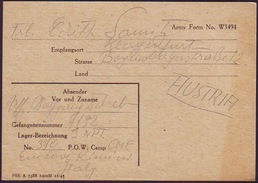 ITALIA - AUSTRIA - LAGER  P.O.W. CAMP  370 - KRIEGSGEFANGENENLAGER - To KLAGENFURTH  - 1946 - Sonstige & Ohne Zuordnung