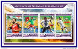 TOGO 2017 ** Football Soccer Fußball African Cup 2017 M/S - OFFICIAL ISSUE - DH1720 - Coppa Delle Nazioni Africane