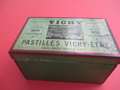 Boite Métallique Ancienne/pastilles Vichy Etat/Etablissement Thermal De VICHY/500 Grammes:Menthe/Vers 1910-1930  BFPP142 - Dozen