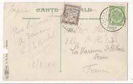 Carte Postale De Blankenberghe (B) à La Varenne St Hilaire - Taxée à 10 Cts (envoi Au Tarif Imprimé) - 1910 - 1859-1959 Briefe & Dokumente