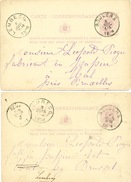 611/25 - Entier Postal Lion Couché ROULERS 1878 Vers LEMBECQ Lez HAL - Origine Epouse Van Tieghem à RUMBEKE - Cartes Postales 1871-1909