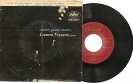 45 T   "  Concert  Piano  Encores  "  Par  Léonard  Pennario  ( Au  Piano ) - 45 T - Maxi-Single