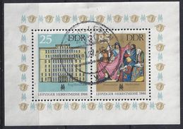 Germany (DDR) 1986  Leipziger Herbstmesse (o) Mi.3013 (block 85) - Bloques