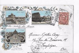 UN SALUTO DA ROMA / LITHO 1896 !! - Tarjetas Panorámicas