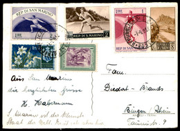 ÄLTERE POSTKARTE SAN MARINO PALAZZO DEL GOVERNO Briefmarken Fechten Fencing L'escrime Sport Tennis Stamps Stamp - Cartas & Documentos