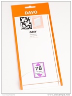 DAVO EASY TRANSPARENT STROKEN MOUNTS T78 (215 X 82) 10 STK/PCS - Enveloppes Transparentes
