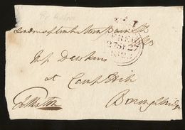 J) 1823 ENGLAND, CIRCULAR CANCELLATION IN RED, CIRCULATED COVER, FROM ENGLAND - ...-1840 Vorläufer