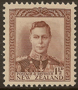 NZ 1938 1 1/2d Wmk Inv KGVI SG 607w HM #ADI253 - Ungebraucht